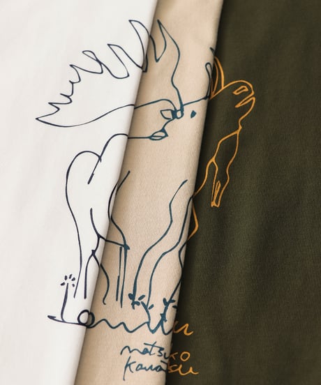 " ELK " half sleeve tee / amn-CS-080 / White