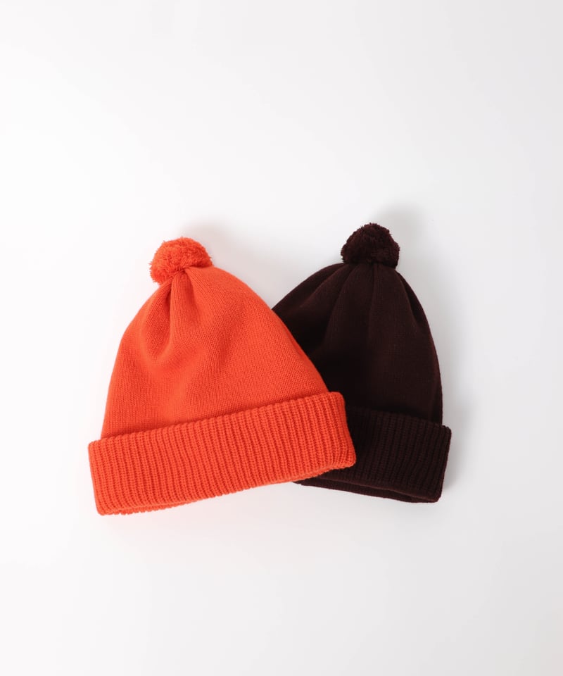 FINE WOOL knit cap / amn-KN-006 / Chocolate | ä