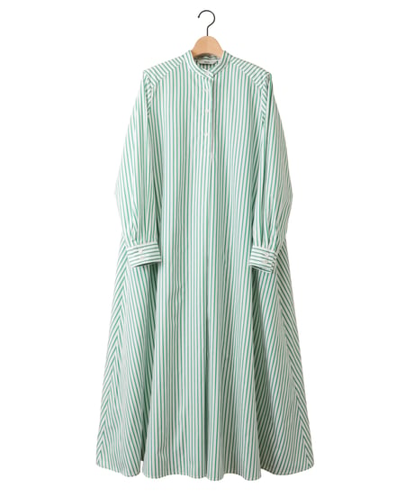PIMA STRIPE cone dress / amn-DR-010 / Green