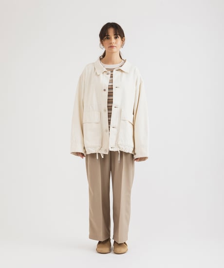 GABARDINE whale's slacks / amn-PT-046 / Beige