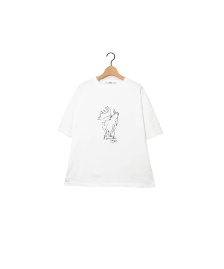 " ELK " half sleeve tee / amn-CS-080 / White