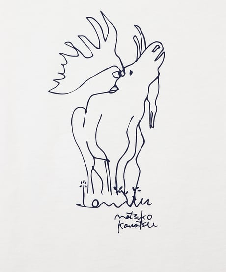 " ELK " half sleeve tee / amn-CS-080 / White