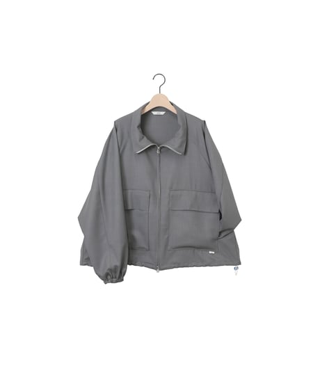 GABARDINE covered blouson / amn-BL-019 / Heather