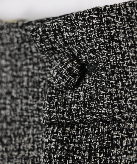 TWEED eel's slacks / amn-PT-042 / Black_White