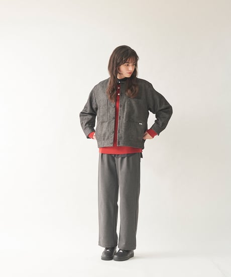 HERRINGBONE clerk crew / amn-BL-015 / Gray