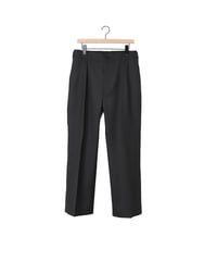 GABARDINE eel's slacks / amn-PT-036 / Black