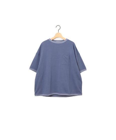 TWISTED JERSEY half sleeve bottie / amn-CS-092 / Blue