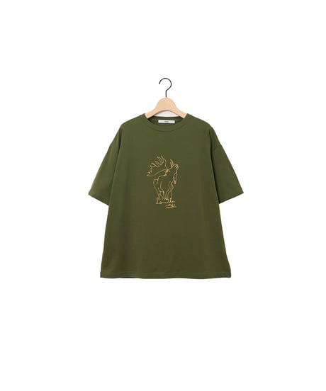 " ELK " half sleeve tee / amn-CS-080 / Olive