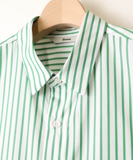 PIMA STRIPE covered shirts / amn-SH-043 / Green