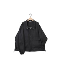 GABARDINE covered blouson / amn-BL-019 / Black