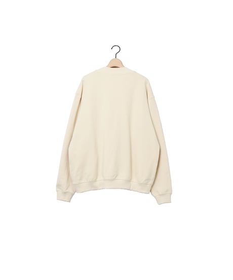 FRENCH TERRY oval crew / amn-CS-084 / Natural