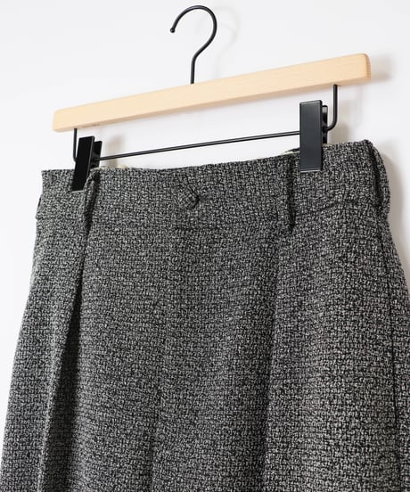 TWEED eel's slacks / amn-PT-042 / Black_White