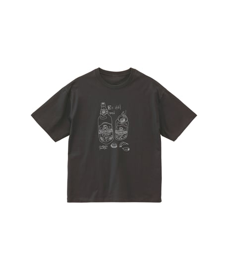 " skål " half sleeve tee / amn-CS-104 / Carbon