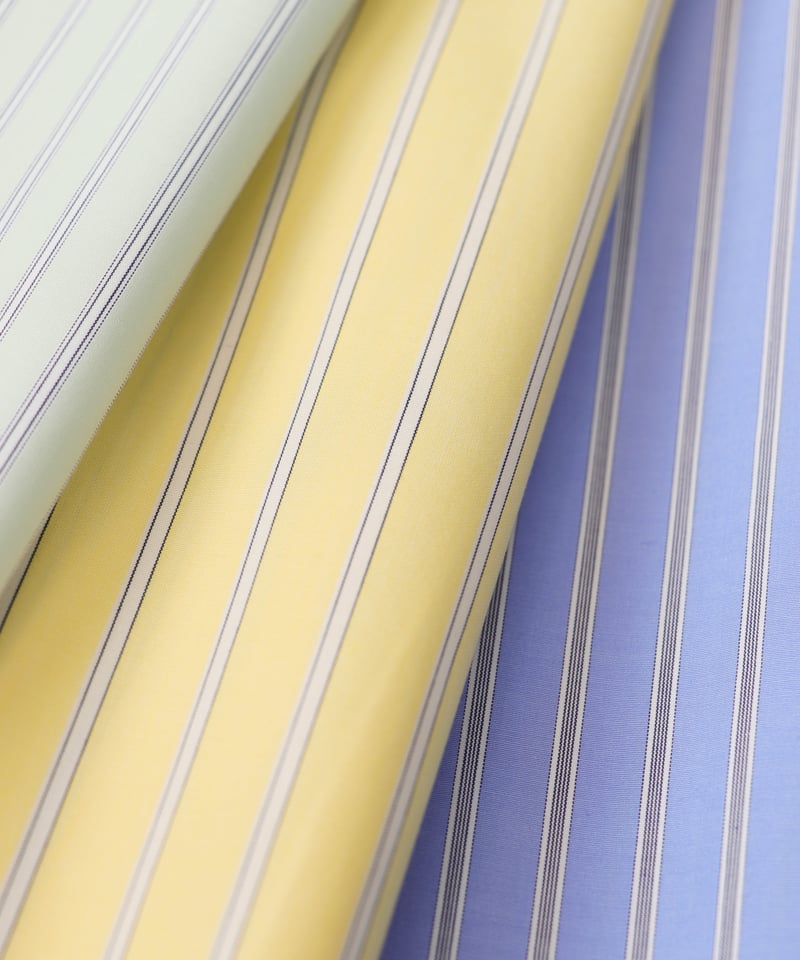 PIMA STRIPE half sleeve shirts / amn-SH-046 / B