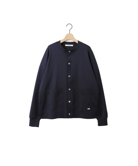 CIRCULAR RIB crew cardigan / amn-CS-052 / Navy