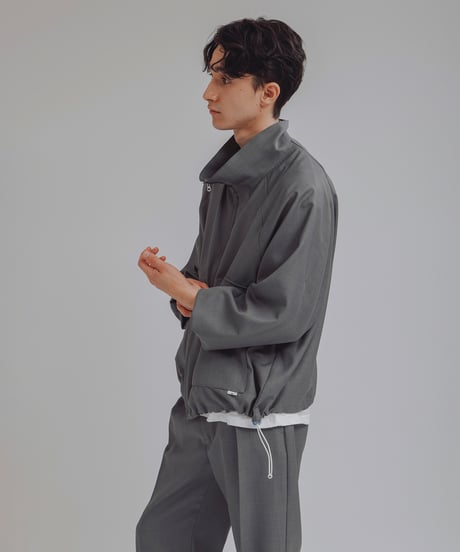 GABARDINE covered blouson / amn-BL-019 / Heather