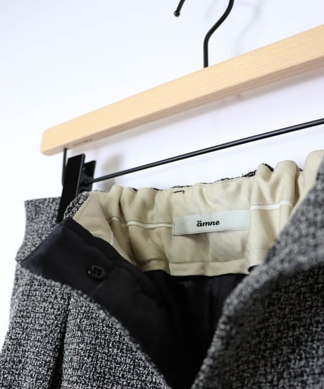 TWEED eel's slacks / amn-PT-042 / Black_White