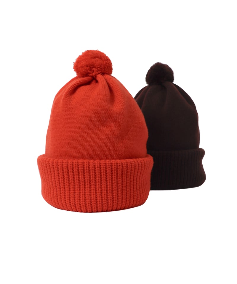 FINE WOOL knit cap / amn-KN-006 / Chocolate | ä