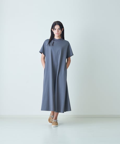 JERSEY fish mouth dress / amn-DR-011 / Slate
