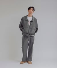GABARDINE covered blouson / amn-BL-019 / Heather