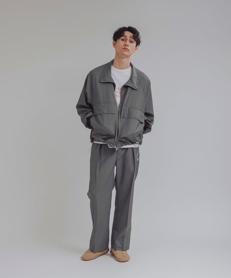 GABARDINE covered blouson / amn-BL-019 / Heather