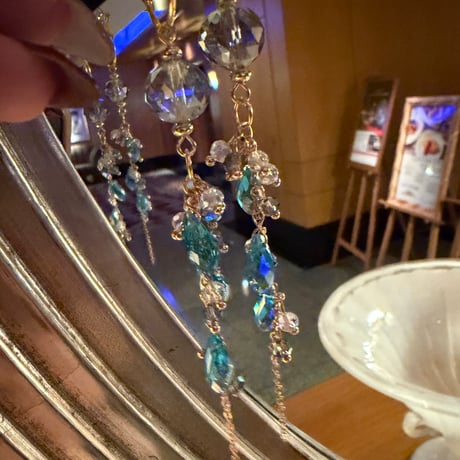 Blue chandelier