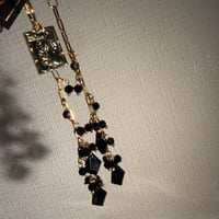 BLACK long chandelier
