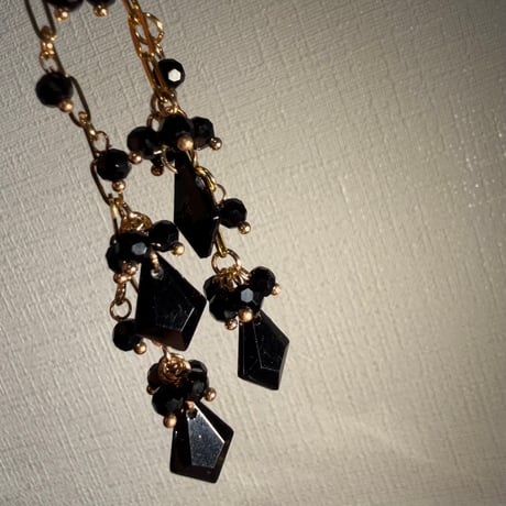 BLACK long chandelier