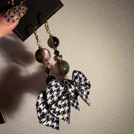 千鳥格子 ribbon