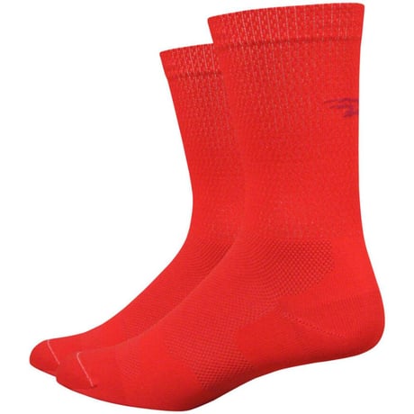 DeFeet Levitator Lite D-Logo Socks - 6 inch Red M