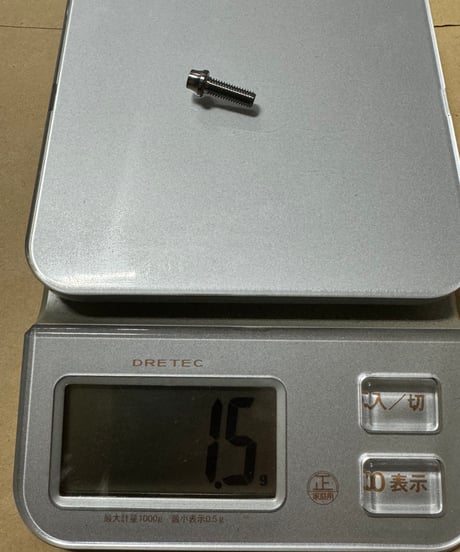 ユニパー軽量Ti-6AL-4VM5x18mmボルト/ワッシャー別売り