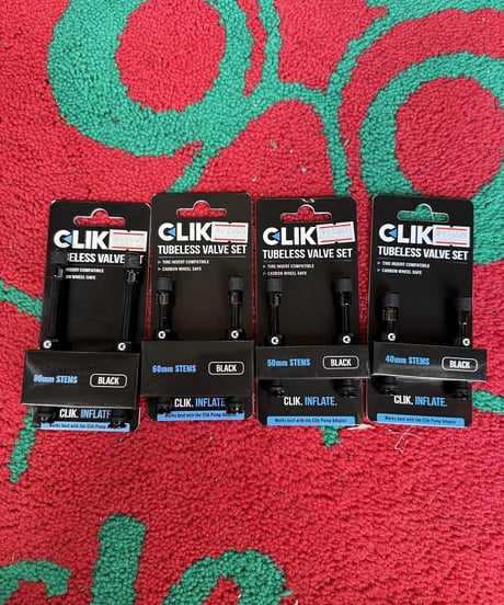 CLIK TUBELESS VALVE SETS BLACK