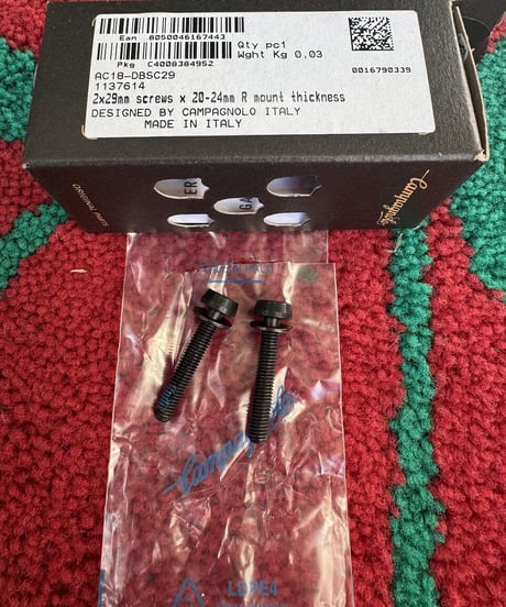 カンパニョロ　SCREWS for REAR MOUNT 2X29  保証無し発送の場合