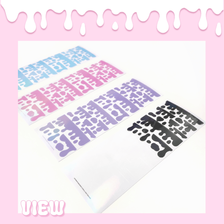再入荷♡°｡ CREAM STICKER ホログラム入り クリーム ステッカー 選べる4色*ﾟ♡