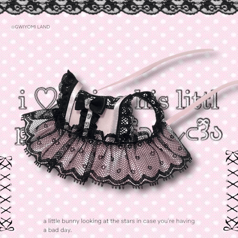 ☆ハンドメイド☆ 10cmぬいぐるみ服+ヘッドドレス セット 黒 ☆ハンドメイド☆ 10cmぬいぐるみ服+ヘッドドレス セット 黒
