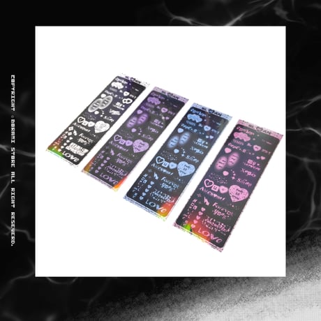 ♡°｡ SLOGAN STICKER ホログラム入り ステッカー 選べる4色*ﾟ♡