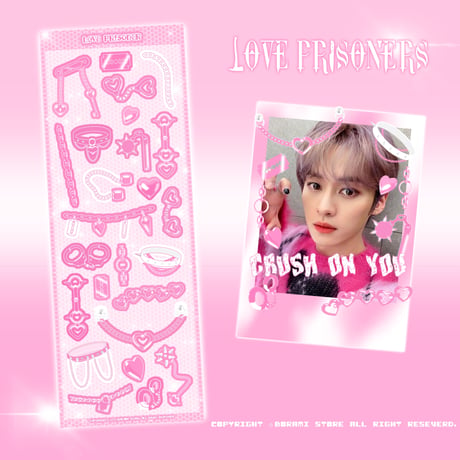 ♡°｡ LOVE PRISONERS ホログラム入り ステッカー Pink.ver*ﾟ♡