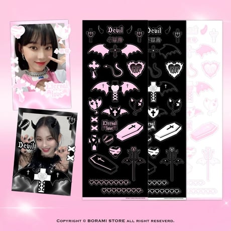 ♡°｡ Love Devil Sticker ラブデビル ステッカー 選べる3色*ﾟ♡