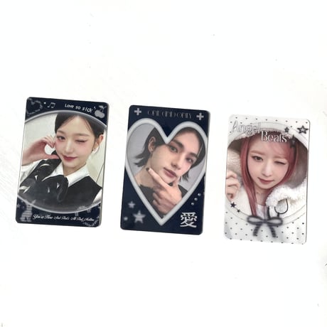 ♡°｡ Photocard Frame トレカフレーム 3枚セット black.ver *ﾟ♡