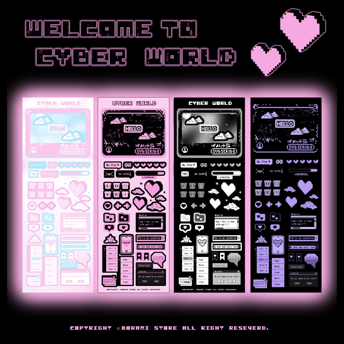 デコ566♡専用ページ ♡°｡ Deco Sticker フレーム デコ ステッカー*ﾟ♡ | BORAMI STORE