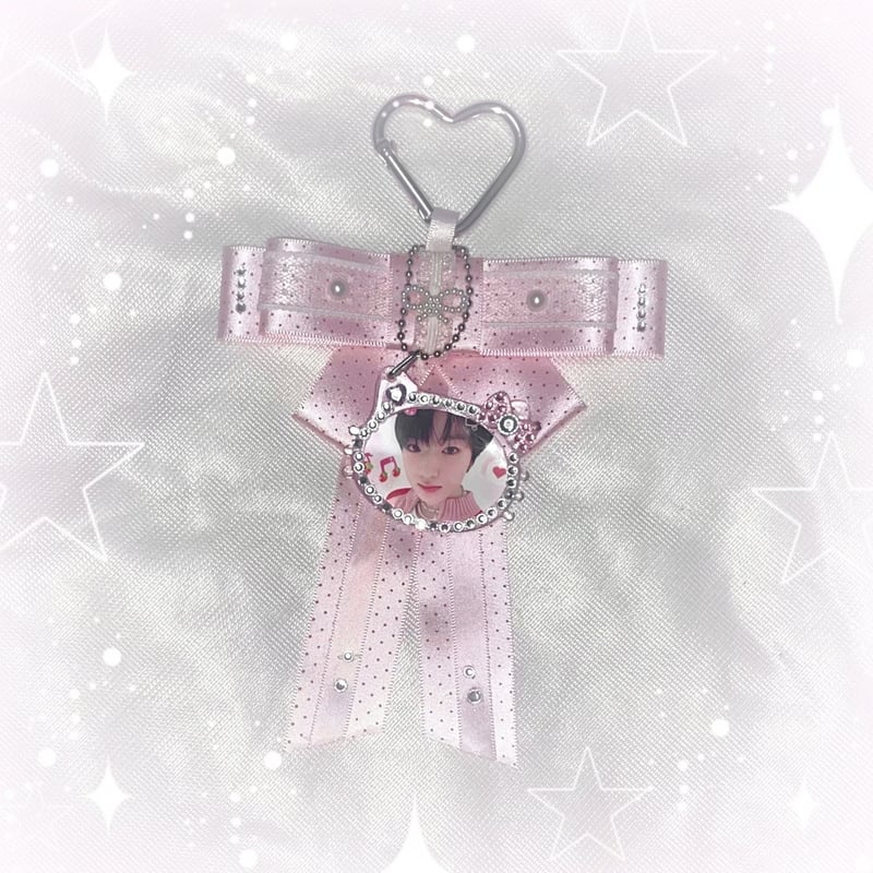 8/29オーダー再開】♡°｡ハンドメイド リボンチャーム pink kitten.ver♡