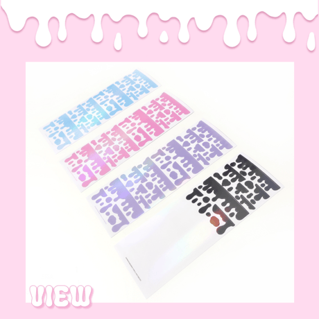 再入荷♡°｡ CREAM STICKER ホログラム入り クリーム ステッカー 選べる4色*ﾟ♡