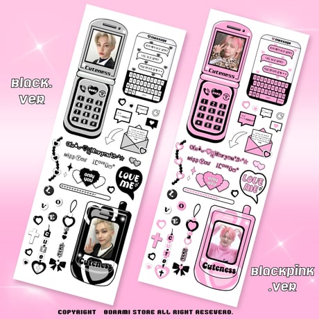 ♡°｡ MY LOVE MESSAGE ホログラム入りステッカー 選べる4色*ﾟ♡
