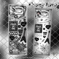 ♡°｡ CRAZY LOVE ホログラム入り デコ ステッカー *ﾟ♡