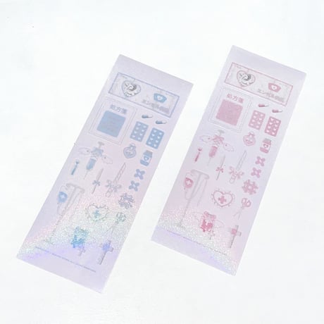 ♡°｡ エンゼル病院 ホログラム入り デコ ステッカー 選べる2種類*ﾟ♡