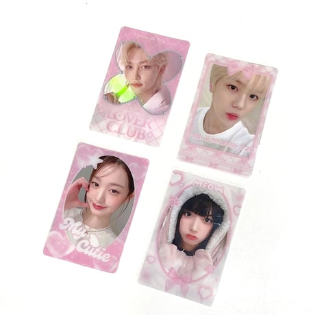 ♡°｡ Photocard Frame トレカフレーム 4枚セット Pink.ver *ﾟ♡