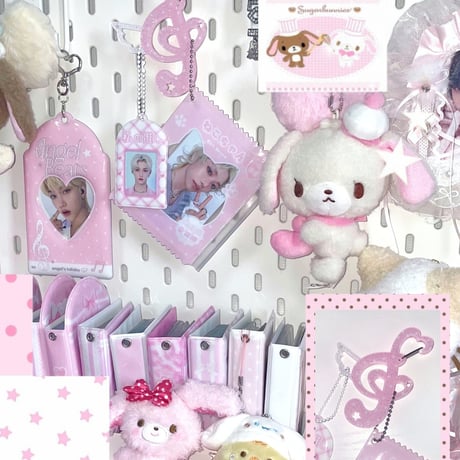 【再入荷】♡°｡ ラメ入り カラビナ キーホルダー Melody Wing.ver 選べる2色♡