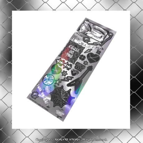 ♡°｡ CRAZY LOVE ホログラム入り デコ ステッカー *ﾟ♡