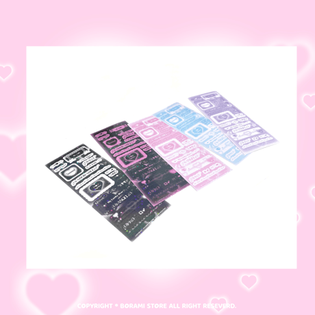 【再入荷】♡°｡ LOVE THINGS  ホログラム入りデコ シール  選べる4色*ﾟ♡