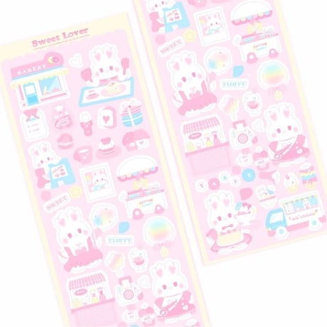 ♡°｡ SWEET LOVER ホログラム入り デコ ステッカー *ﾟ♡